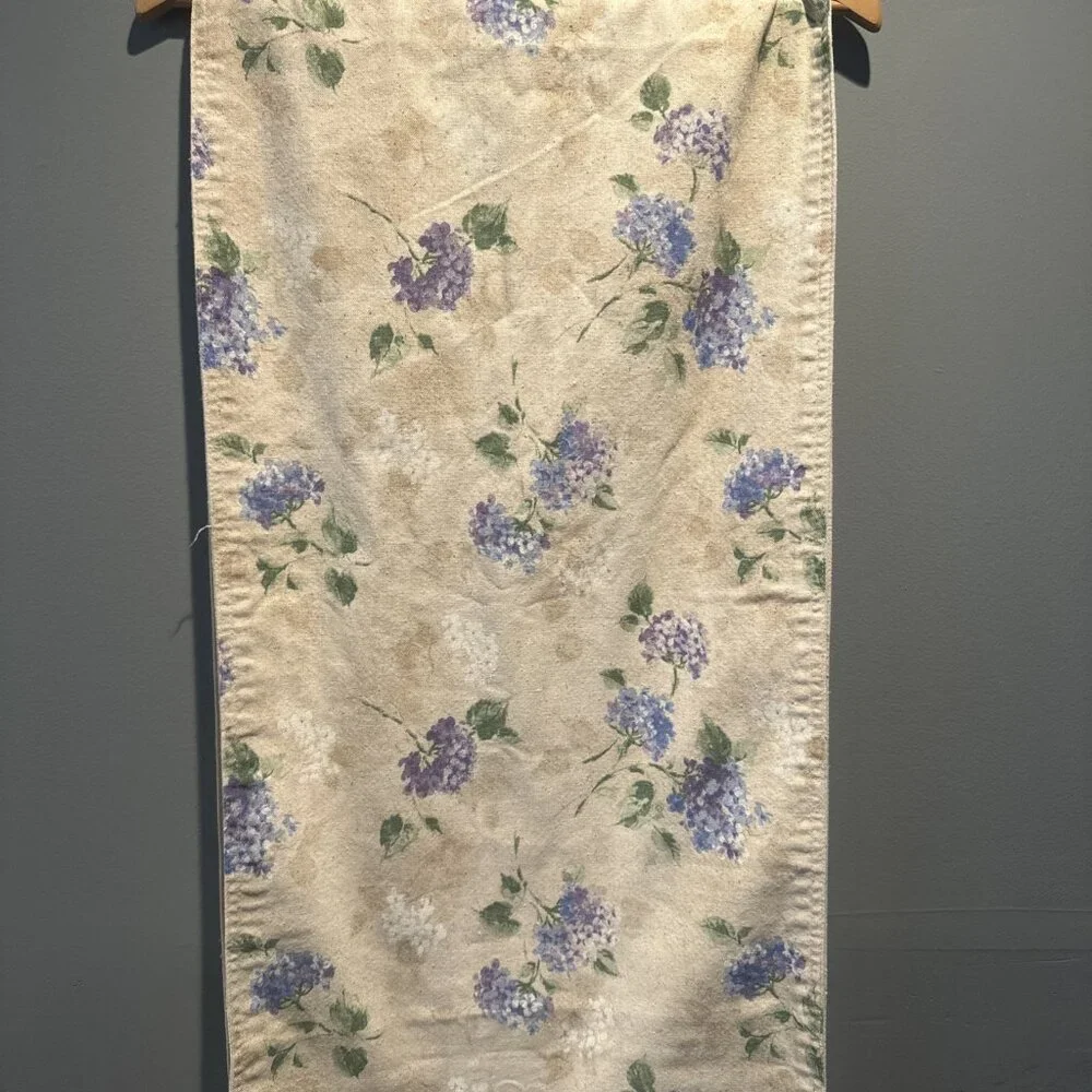 Pier One imports Floral table runner Beige Tassels Floral Pattern Holiday Decor